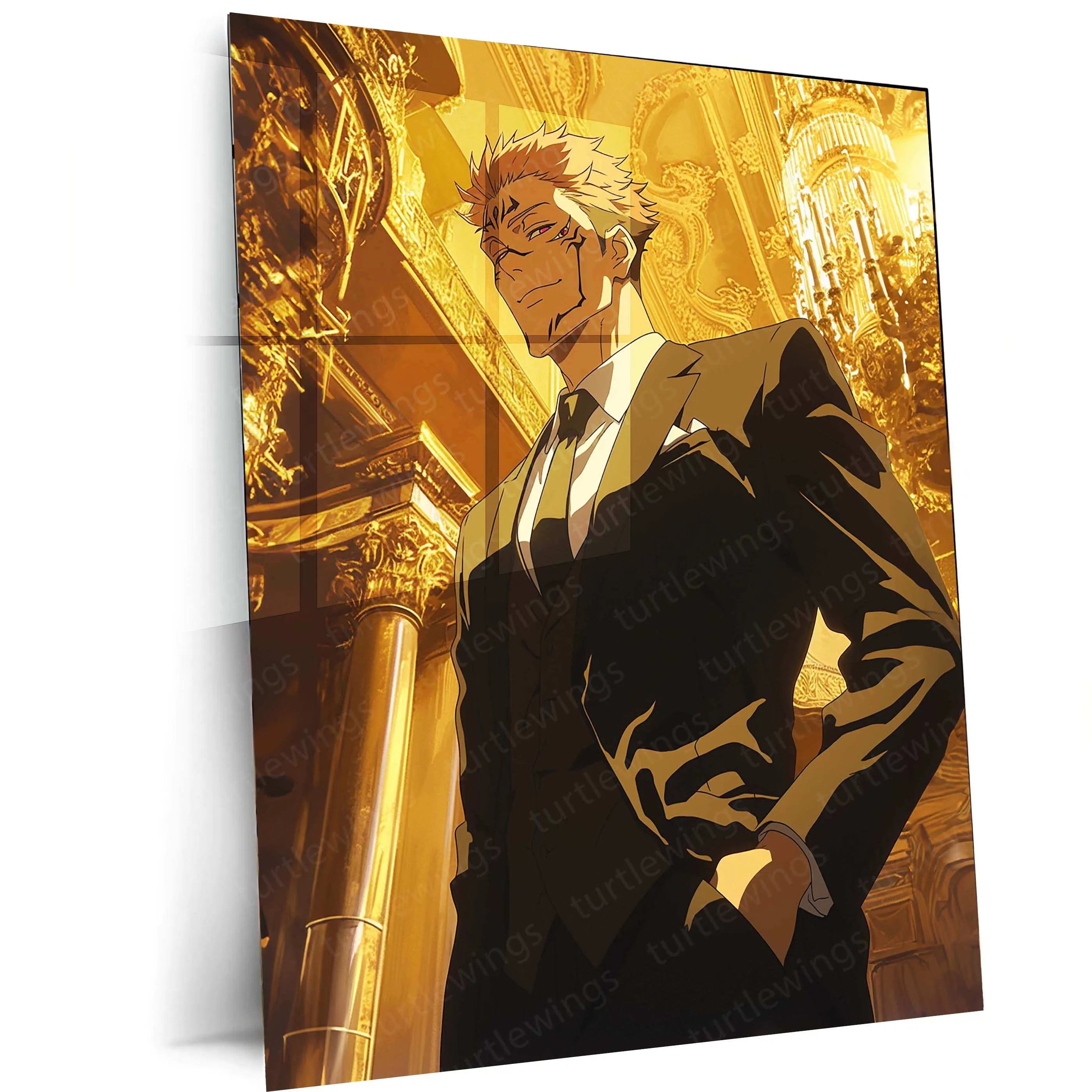 Sukuna Suit Metal Poster – Jujutsu Kaisen Villain Wall Art | Anime 2 ...