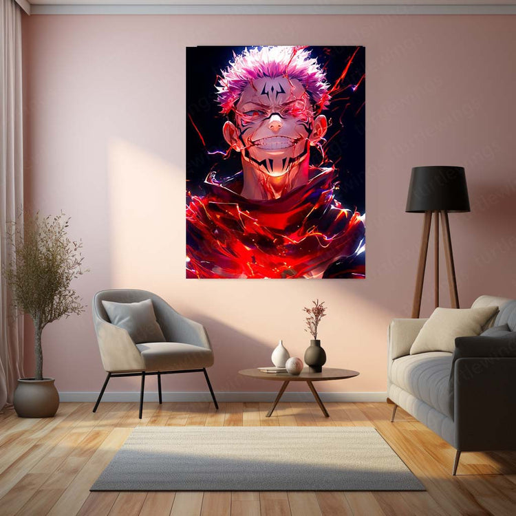 Anime Metal Poster | Sukuna – Jujutsu Kaisen Metal Poster 01