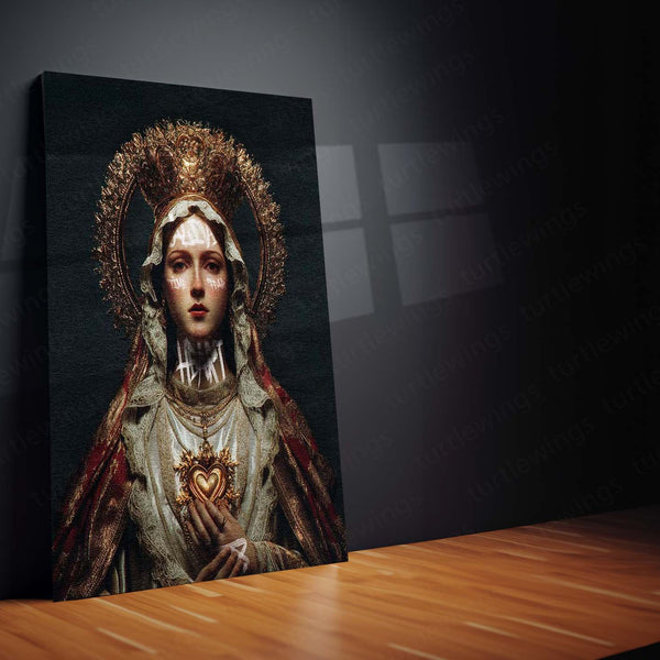 Sacred Rebel – Spiritual Awakening Metal Frame | Divine Rebellion Wall Art | Soul-Aligned Warrior Poster