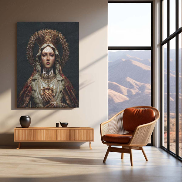 Sacred Rebel – Spiritual Awakening Metal Frame | Divine Rebellion Wall Art | Soul-Aligned Warrior Poster