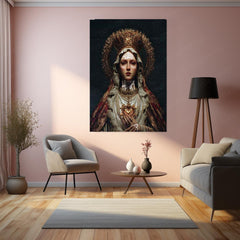 Sacred Rebel – Spiritual Awakening Metal Frame | Divine Rebellion Wall Art | Soul-Aligned Warrior Poster