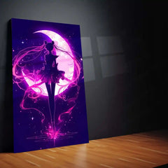 Anime Metal Poster | Sailor Moon – Eternal Guardian of Light | Magical Anime Metal Frame Celestial Power, Grace & Destiny Wall Art - TURTLEWINGS 