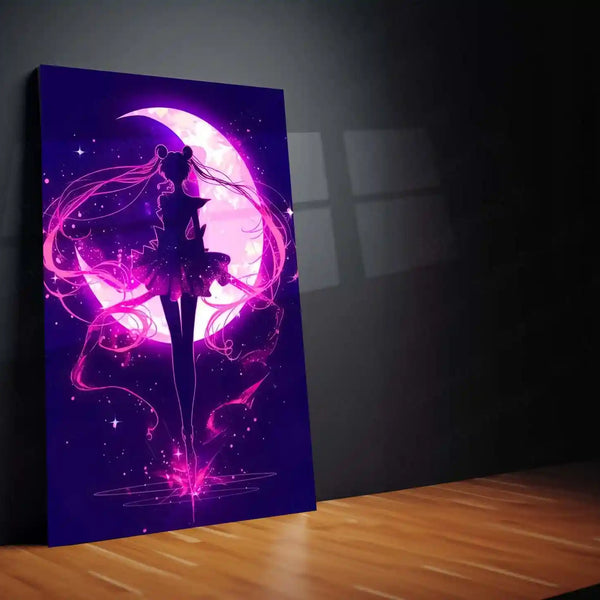 Anime Metal Poster | Sailor Moon – Eternal Guardian of Light | Magical Anime Metal Frame Celestial Power, Grace & Destiny Wall Art - TURTLEWINGS 