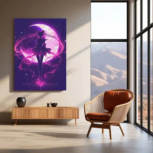 Anime Metal Poster | Sailor Moon – Eternal Guardian of Light | Magical Anime Metal Frame Celestial Power, Grace & Destiny Wall Art - TURTLEWINGS 