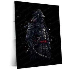 Samurai Warrior Metal Frame | Traditional Japanese Armor Art 03 - TURTLEWINGS 