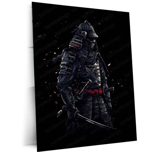 Samurai Warrior Metal Frame | Traditional Japanese Armor Art 03 - TURTLEWINGS 