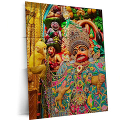 Sarangpur Hanuman Metal Frame | Powerful Devotional Wall Art - TURTLEWINGS 