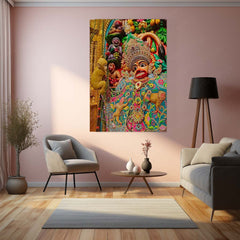 Sarangpur Hanuman Metal Frame | Powerful Devotional Wall Art - TURTLEWINGS 
