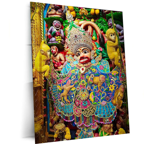 Sarangpur Hanuman Metal Frame | Powerful Devotional Wall Art 01 - TURTLEWINGS 