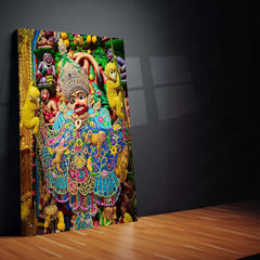 Sarangpur Hanuman Metal Frame | Powerful Devotional Wall Art 01 - TURTLEWINGS 