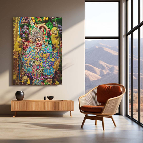 Sarangpur Hanuman Metal Frame | Powerful Devotional Wall Art 01 - TURTLEWINGS 