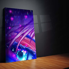Anime Metal Poster Set of 9 | Satoru Gojo | Jujutsu Kaisen Anime Wall Art | Purple Cursed Energy 9 Panel Metal Print | Gojo Eyes Anime Decor