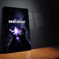 Anime Metal Poster | Satoru Gojo – Unleash Your Inner Beast | Jujutsu Kaisen Motivational Metal Frame | Powerful Anime Wall Art by TurtleWings