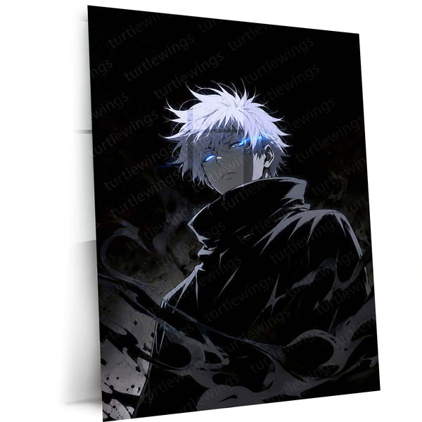Satoru Gojo Infinite Void Metal Poster | Dark Anime Wall Art | Jujutsu Kaisen Inspired