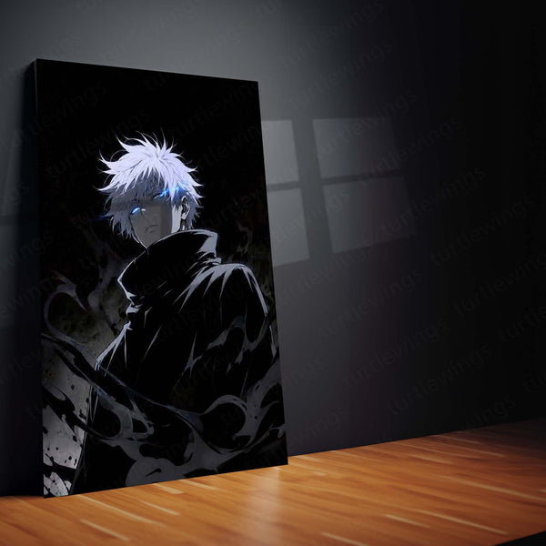 Satoru Gojo Infinite Void Metal Poster | Dark Anime Wall Art | Jujutsu Kaisen Inspired