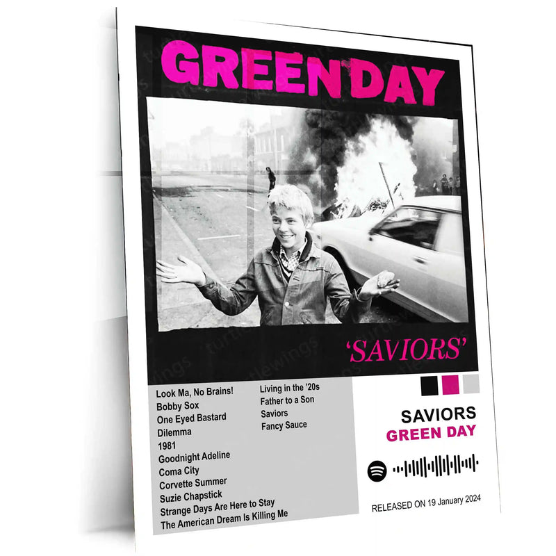 Green Day – Complete Album Collection | Set of 11 | Set of 8 | Set of 4 | Premium Metal Poster - TURTLEWINGS 