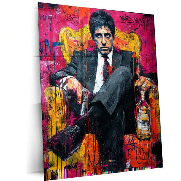 Scarface Art Metal Frame | Tony Montana Wall Poster - TURTLEWINGS 