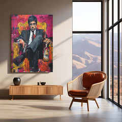 Scarface Art Metal Frame | Tony Montana Wall Poster - TURTLEWINGS 