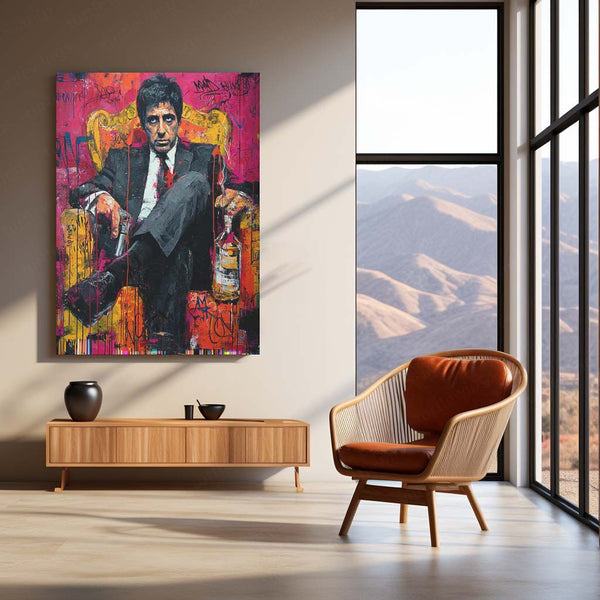 Scarface Art Metal Frame | Tony Montana Wall Poster - TURTLEWINGS 