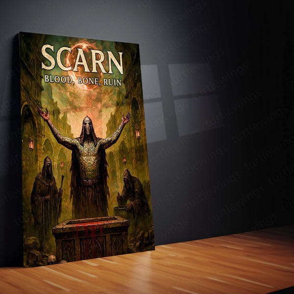 Game Metal Poster | Scarn – Blood, Bone, Ruin Metal Frame