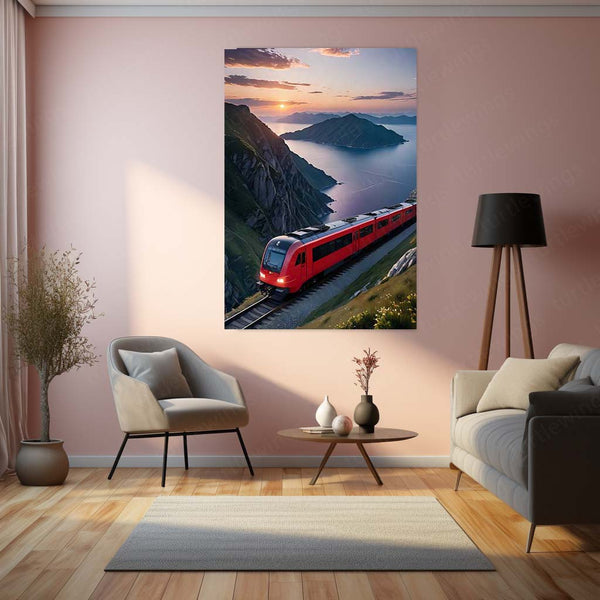 Scenic Art Metal Frame | Nature Landscape Wall Decor - TURTLEWINGS 
