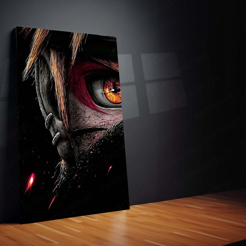 Anime Metal Poster Set of 3 | Naruto | Intense Eyes Dark Manga Triptych Wall Art – product image 3