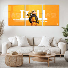 Anime Metal Poster Set of 3 | Hope & Determination Anime Triptych Wall Art | Premium Anime Metal Prin
