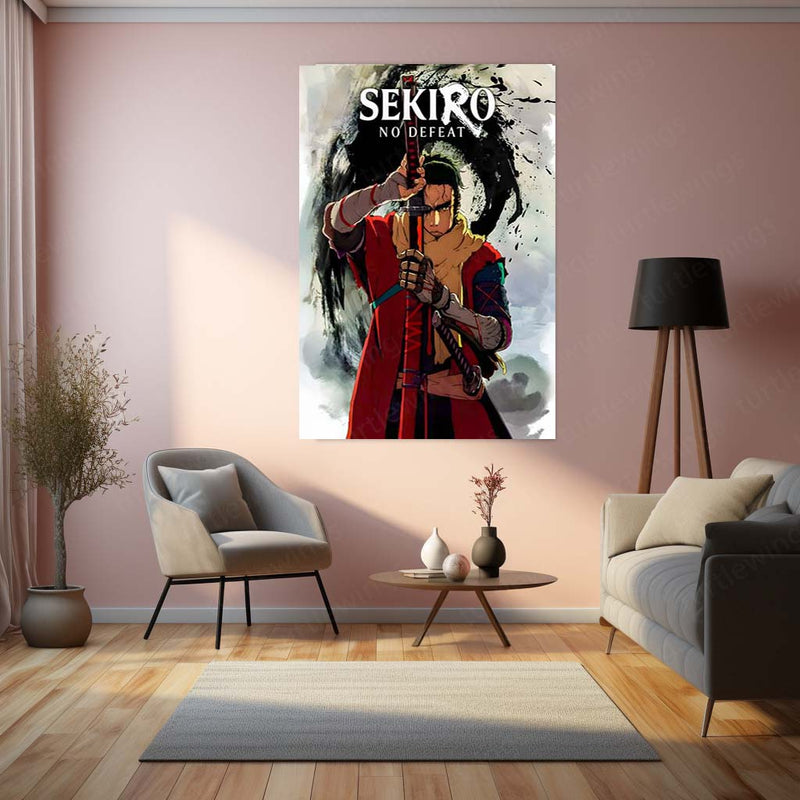 Game Metal Poster | Sekiro – Shadows Die Twice | The Lone Wolf’s Vow Metal Frame Poster