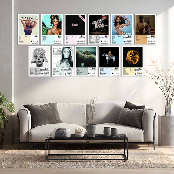 Beyoncé – Complete Album Collection | Set of 11 | Set of 8 | Set of 4 | Premium Metal Poster Set