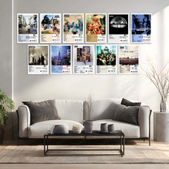 Oasis Complete Collection | Set of 11 | Set of 8 | Set of 4 | Album Posters Metal Frames Britpop Anthems. 90s Attitude. Timeless Manchester Energy. - TURTLEWINGS 