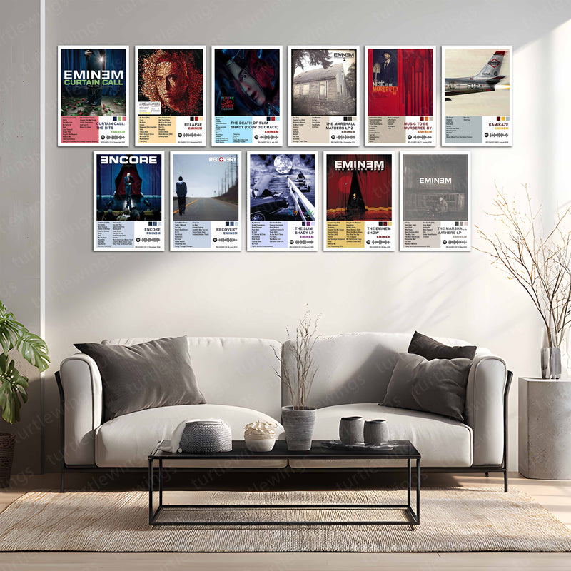 Eminem – Complete Album Collection | Set of 11 | Set of 8 | Set of 4 | Premium Metal Poster