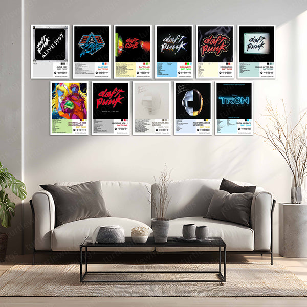 Daft Punk – Complete Album Collection | Set of 11 | Set of 8 | Set of 4 | Premium Metal Poster Set