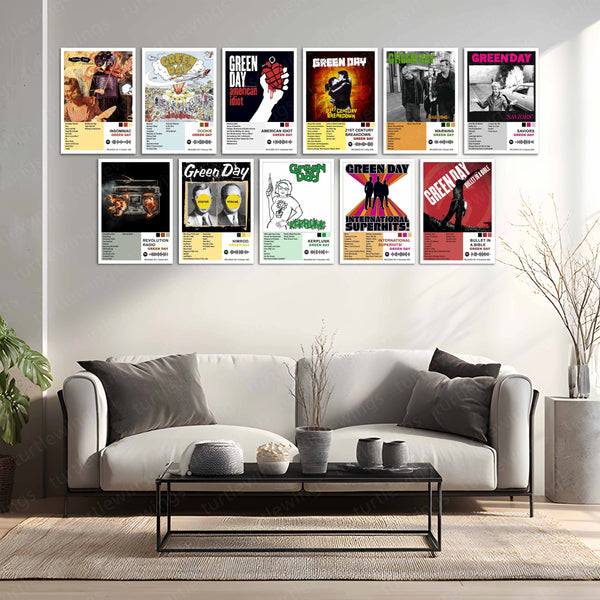 Green Day – Complete Album Collection | Set of 11 | Set of 8 | Set of 4 | Premium Metal Poster - TURTLEWINGS 