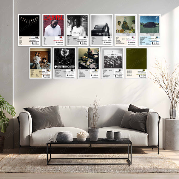 Kendrick Lamar – Complete Album Collection | Set of 11 | Set of 8 | Set of 4 | Premium Metal Poster Set