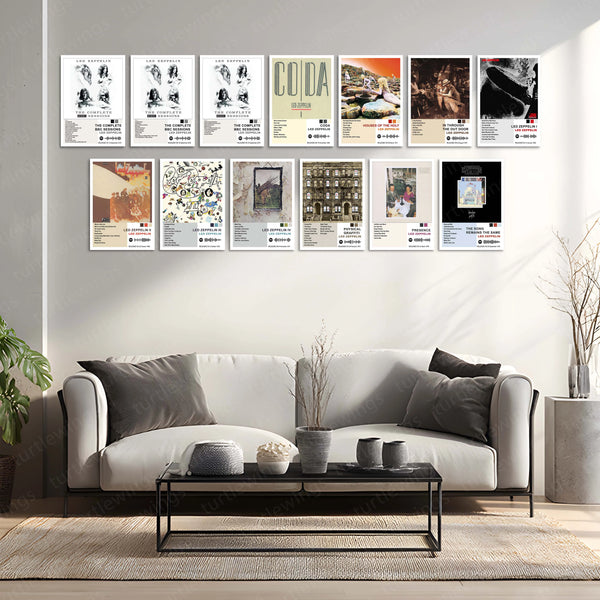 Led Zeppelin Complete Collection | Set of 13 | Set of 8 | Set of 4 | Album Posters Metal Frames Hard Rock Foundations. Blues Power. Timeless Legends. - TURTLEWINGS 