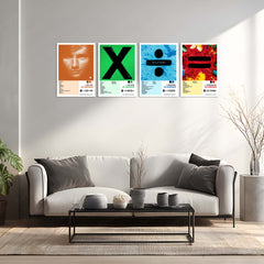 Ed Sheeran – Complete Album Collection | Set of 8 | Set of 4 | Premium Metal Poster Set