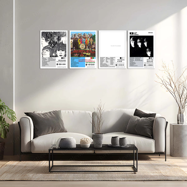 The Beatles Complete Collection | Set of 10 | Set of 8 | Set of 4 | Album Posters Metal Frames British Invasion. Timeless Classics. Music That Changed the World. - TURTLEWINGS 