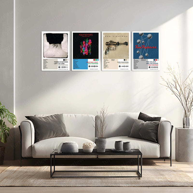 Foo Fighters – Complete Album Collection | Set of 11 | Set of 8 | Set of 4 | Premium Metal Poster - TURTLEWINGS 