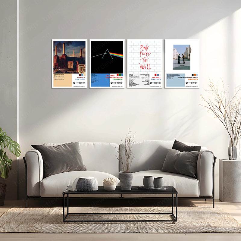 Pink Floyd Complete Collection | Set of 11 | Set of 8 | Set of 4 | Album Posters Metal Frames Psychedelic Soundscapes. Progressive Masterpieces. Timeless Visual Art. - TURTLEWINGS 