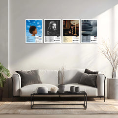 Drake Complete Collection | Set of 11 | Set of 8 | Set of 4 | Album Posters Metal Frames Global Hits. Moody Aesthetics. Hip-Hop Royalty on Your Walls. - TURTLEWINGS 