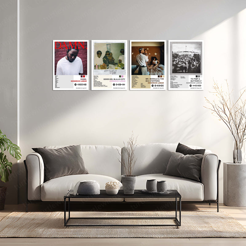 Kendrick Lamar – Complete Album Collection | Set of 11 | Set of 8 | Set of 4 | Premium Metal Poster Set
