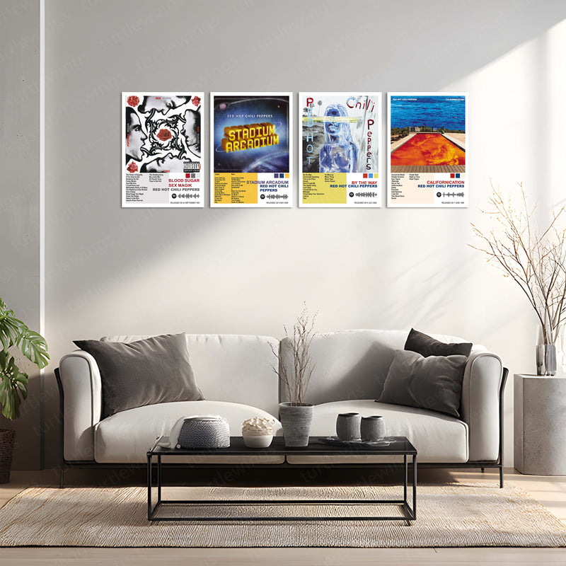 Red Hot Chili Peppers – Complete Album Collection | Set of 11 | Set of 8 | Set of 4 | Premium Metal Poster - TURTLEWINGS 