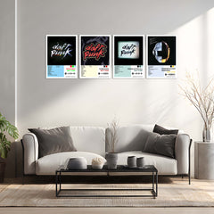 Daft Punk – Complete Album Collection | Set of 11 | Set of 8 | Set of 4 | Premium Metal Poster Set