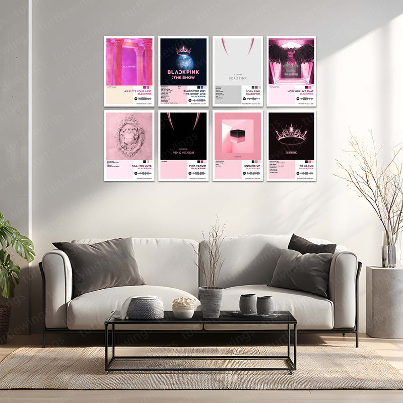 BLACKPINK – Complete Album Collection | Set of 8 | Set of 4 | Premium Metal Poster Set