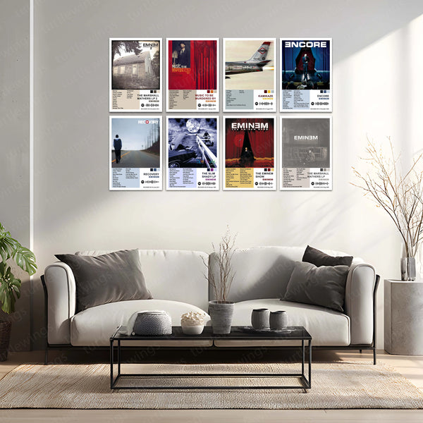 Eminem – Complete Album Collection | Set of 11 | Set of 8 | Set of 4 | Premium Metal Poster - TURTLEWINGS 