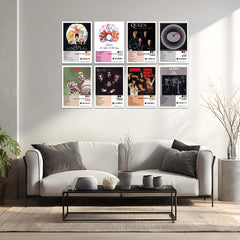 Queen Complete Collection | Set of 11 | Set of 8 | Set of 4 | Album Posters Metal Frames Rock Royalty. Stadium Anthems. Timeless Legends. - TURTLEWINGS 