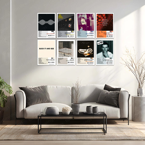 Arctic Monkeys Complete Collection | Set of 11 | Set of 8 | Set of 4 | Album Posters Metal Frames Indie Rock Evolution. Iconic Albums. Timeless Wall Aesthetic. - TURTLEWINGS 