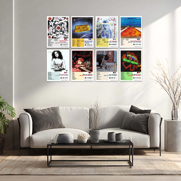 Red Hot Chili Peppers – Complete Album Collection | Set of 11 | Set of 8 | Set of 4 | Premium Metal Poster - TURTLEWINGS 