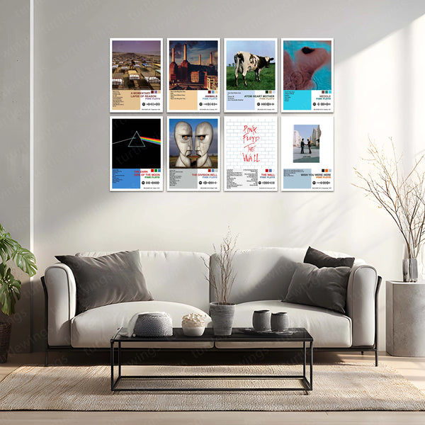 Pink Floyd Complete Collection | Set of 11 | Set of 8 | Set of 4 | Album Posters Metal Frames Psychedelic Soundscapes. Progressive Masterpieces. Timeless Visual Art. - TURTLEWINGS 