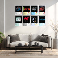 Daft Punk – Complete Album Collection | Set of 11 | Set of 8 | Set of 4 | Premium Metal Poster Set